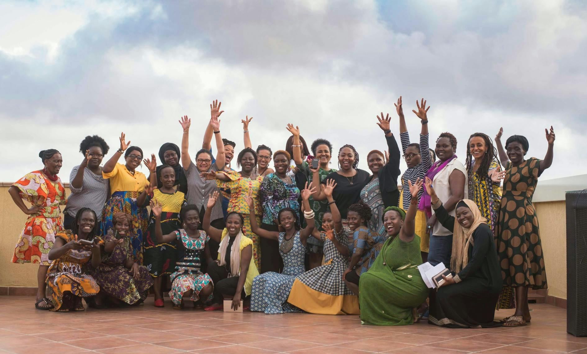 Members of the African Women's Development Fund USA Inc taking a photo together